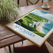 East Sussex Retro Travel Illustration