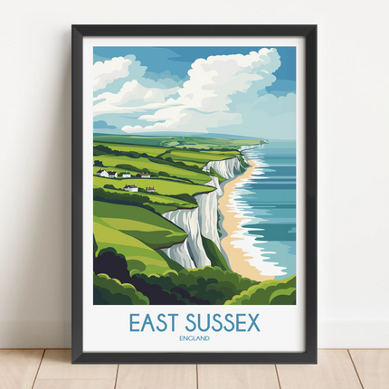 East Sussex Souvenir Poster Print