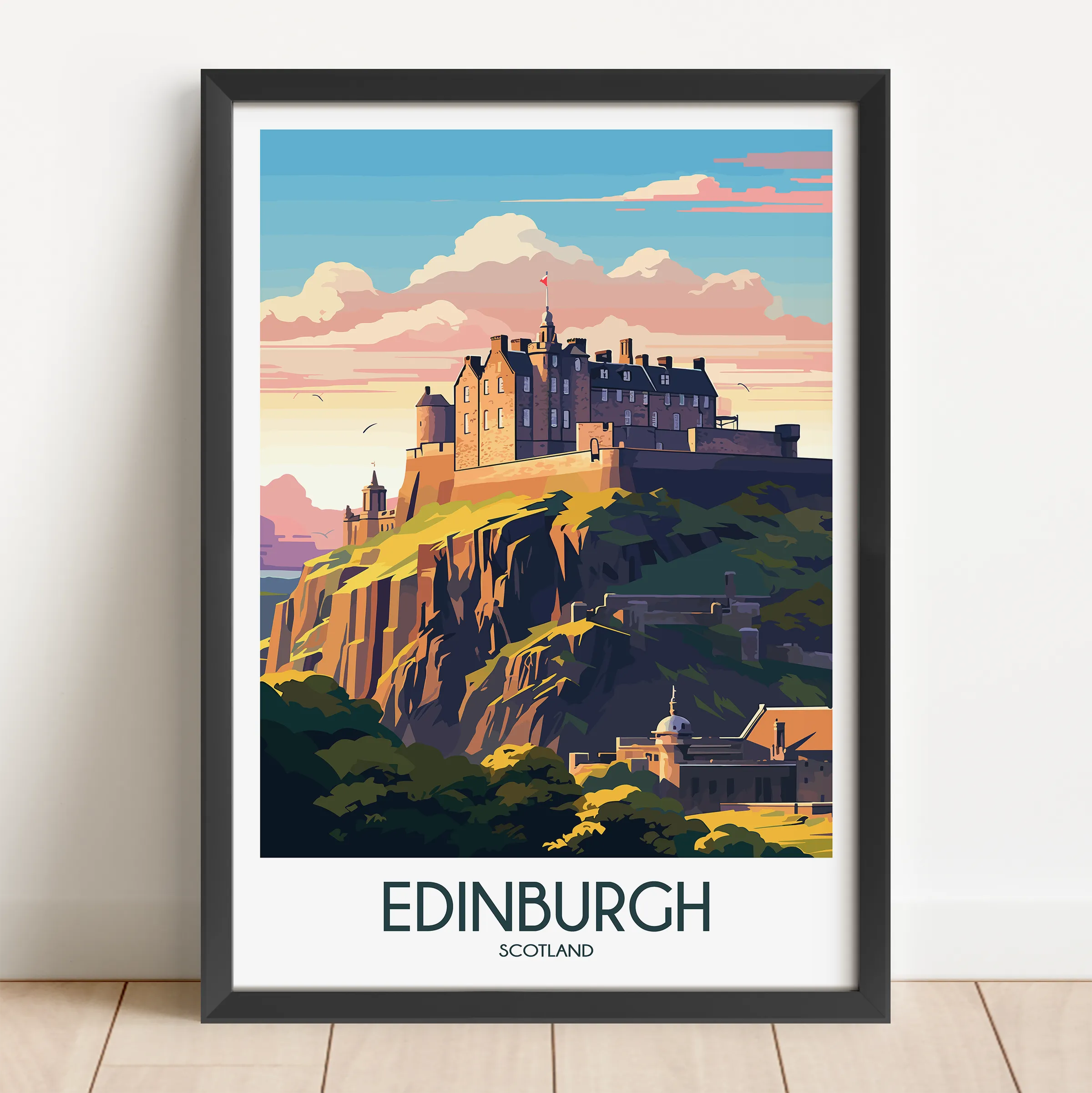 Edinburgh Modern Travel Poster
