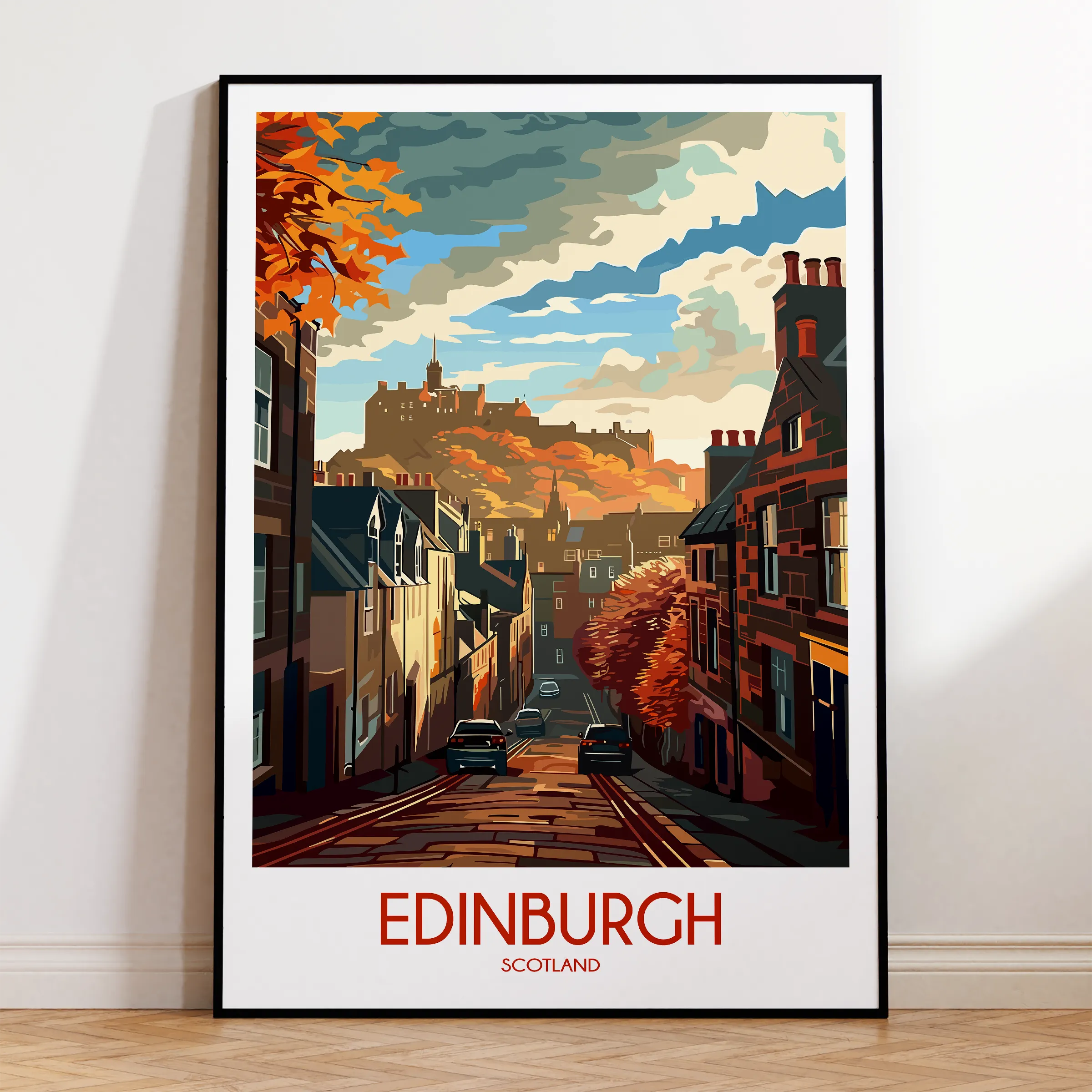 Edinburgh Modern Travel Poster