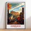 Edinburgh Retro Travel Illustration