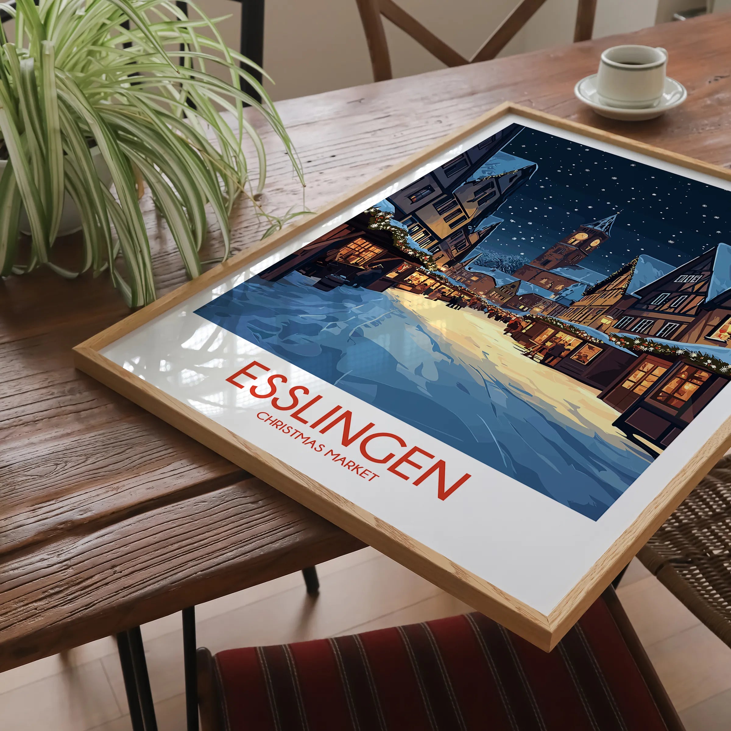 Esslingen Retro Travel Illustration