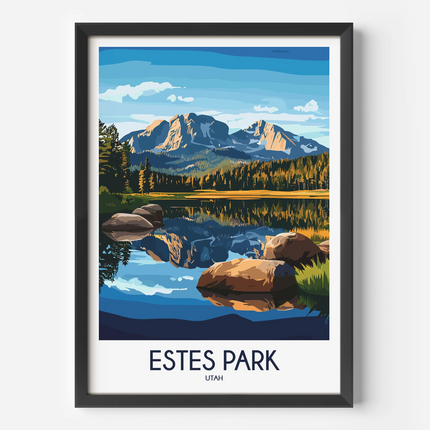 Estes Park Modern Travel Poster