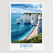 Etretat Modern Travel Poster
