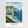 Etretat Vintage Style Print