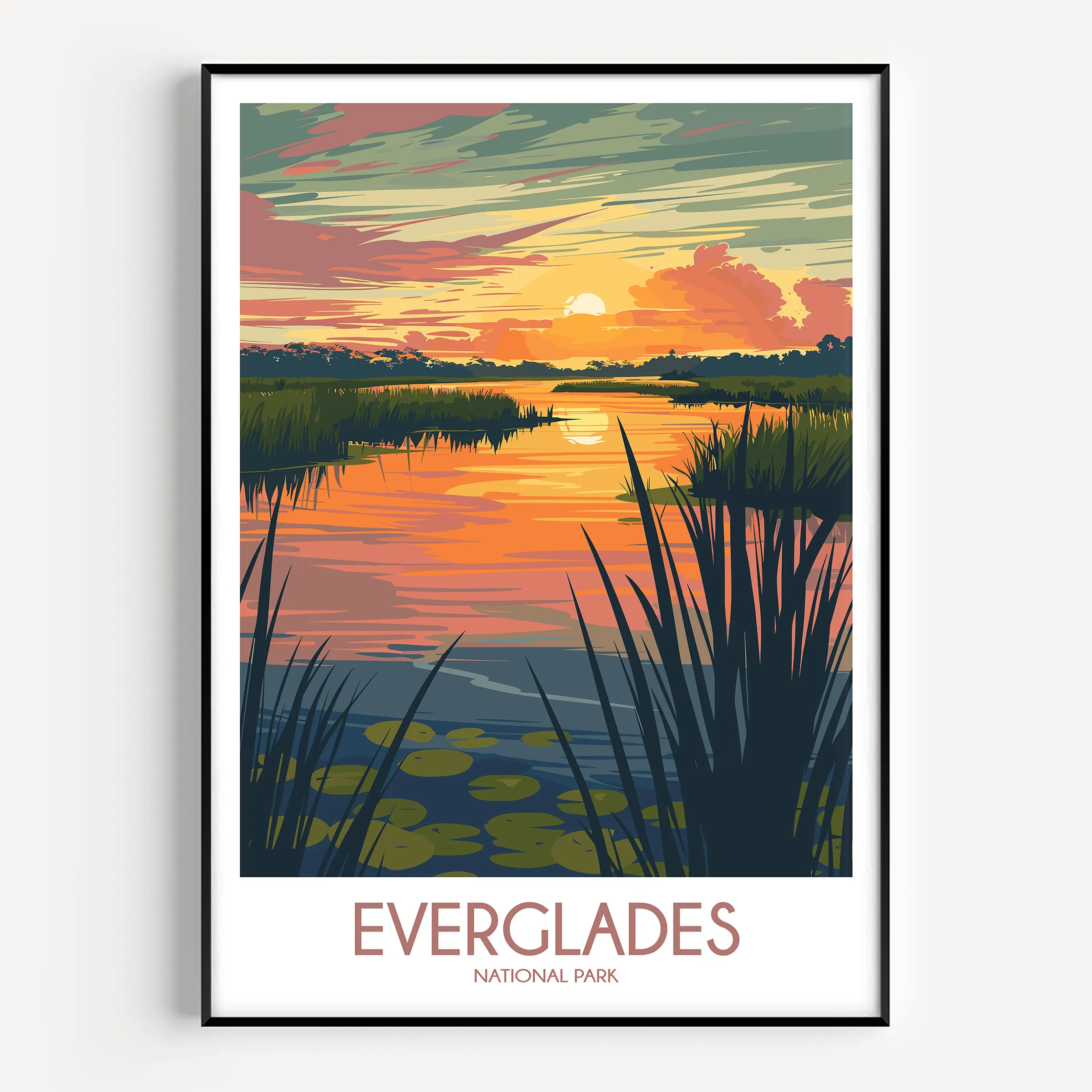 Everglades Modern Travel Poster