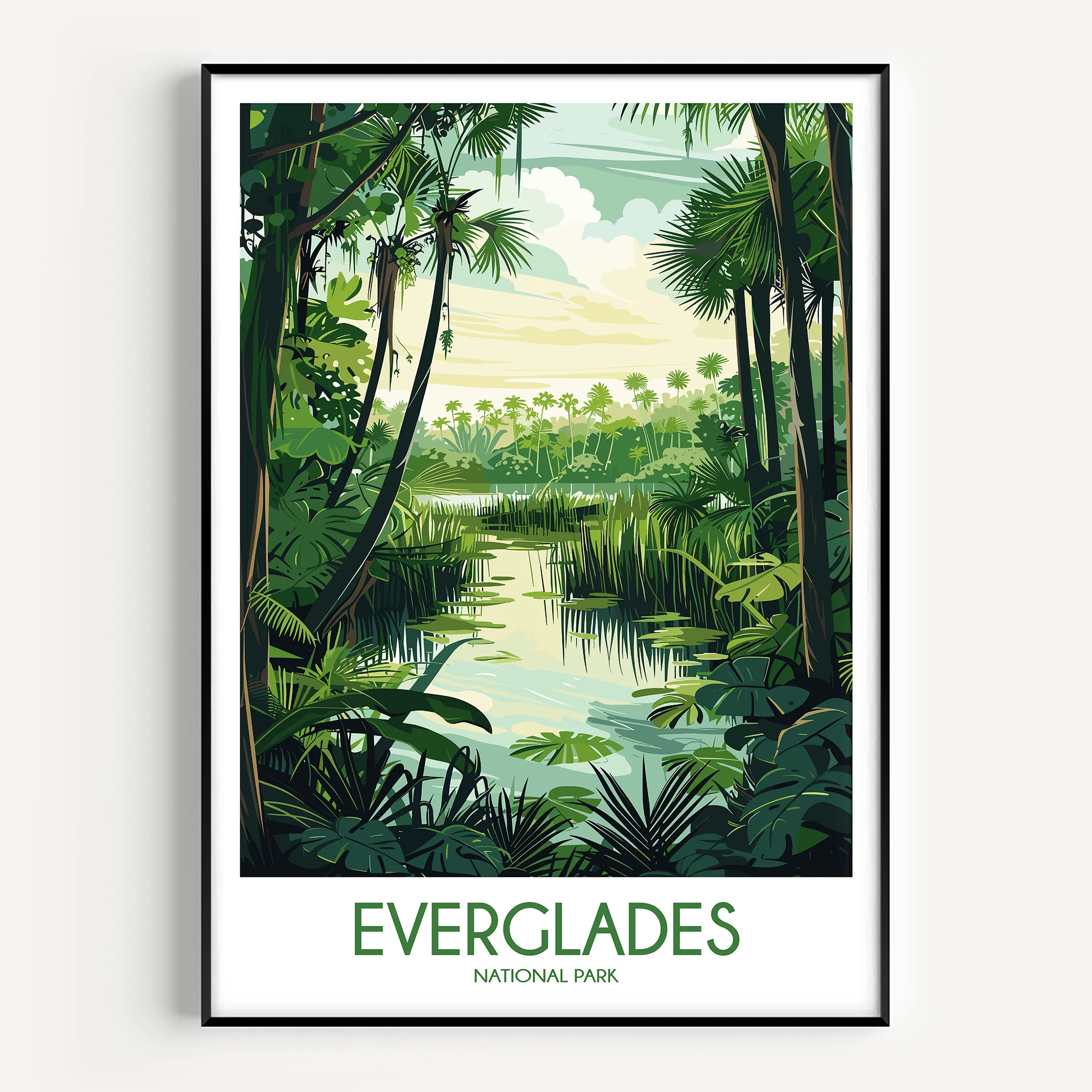 Everglades Modern Travel Poster