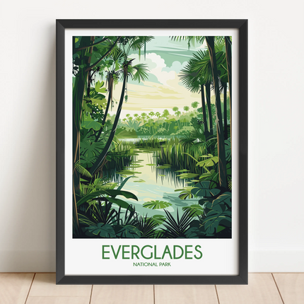 Everglades Retro Travel Illustration