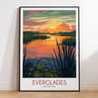 Everglades Retro Travel Illustration