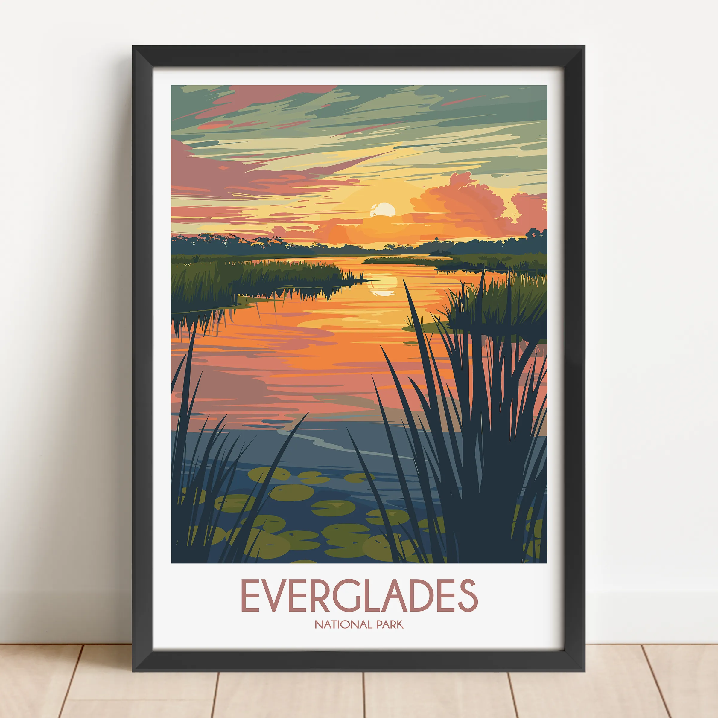 Everglades Vintage Style Print