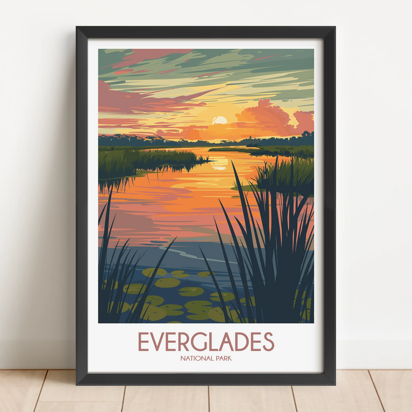 Everglades Vintage Style Print