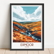 Exmoor Modern Travel Poster
