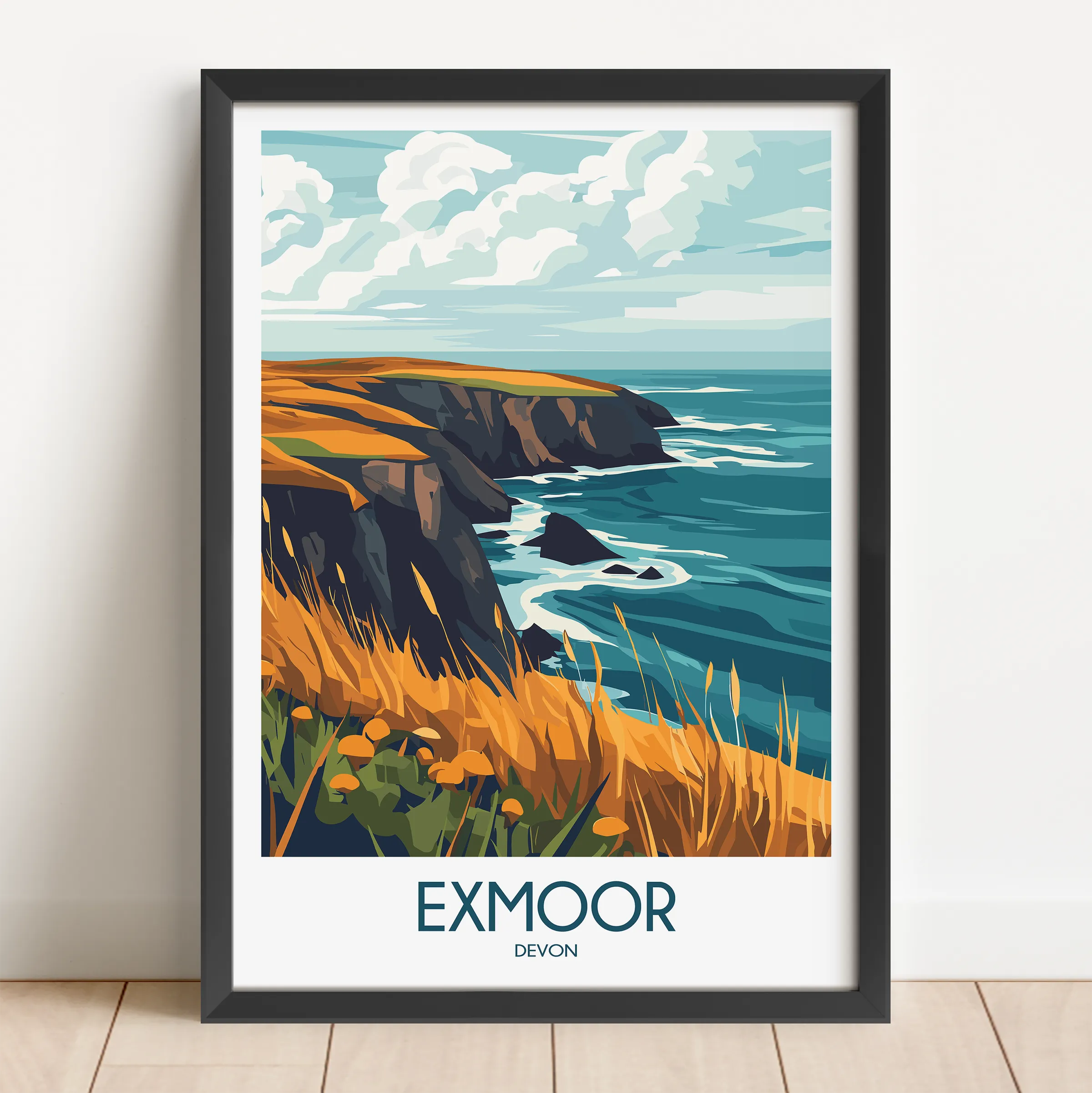 Exmoor Modern Travel Poster