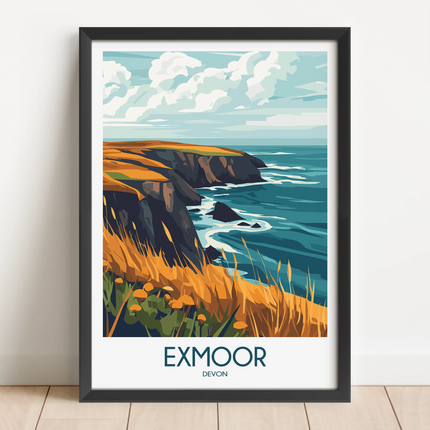 Exmoor Modern Travel Poster