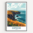 Exmoor Retro Travel Illustration