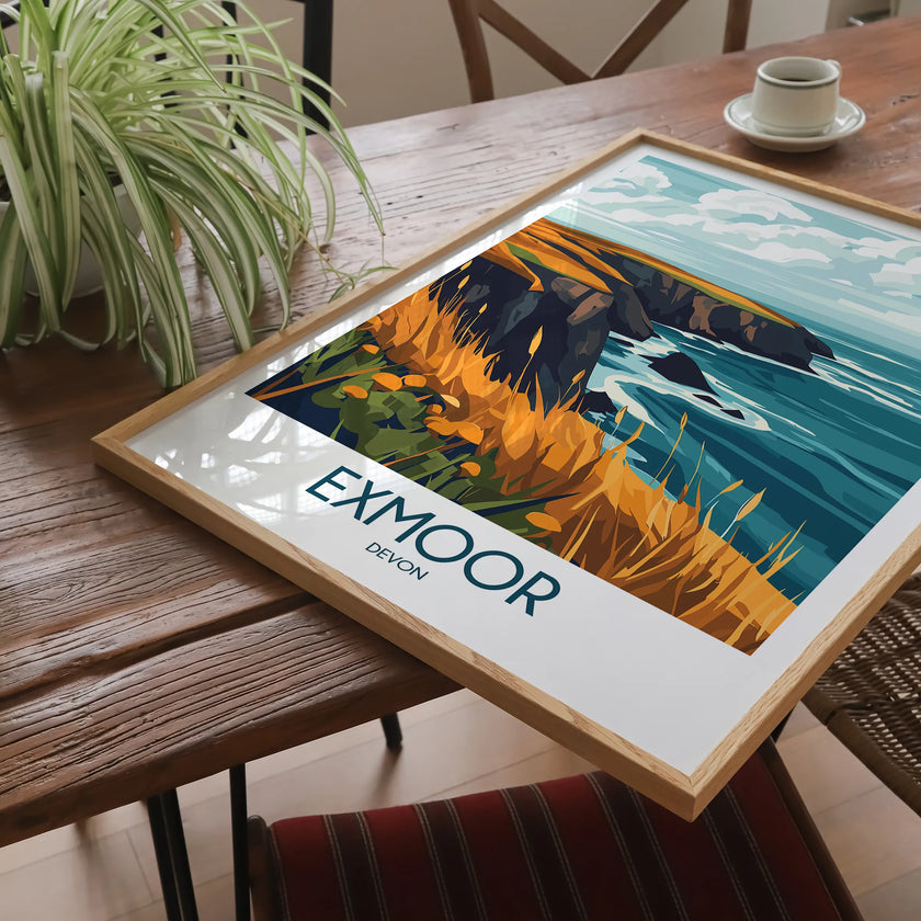 Exmoor Souvenir Poster Print