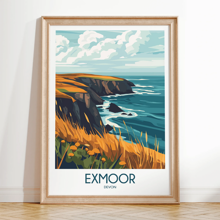 Exmoor Vintage Style Print