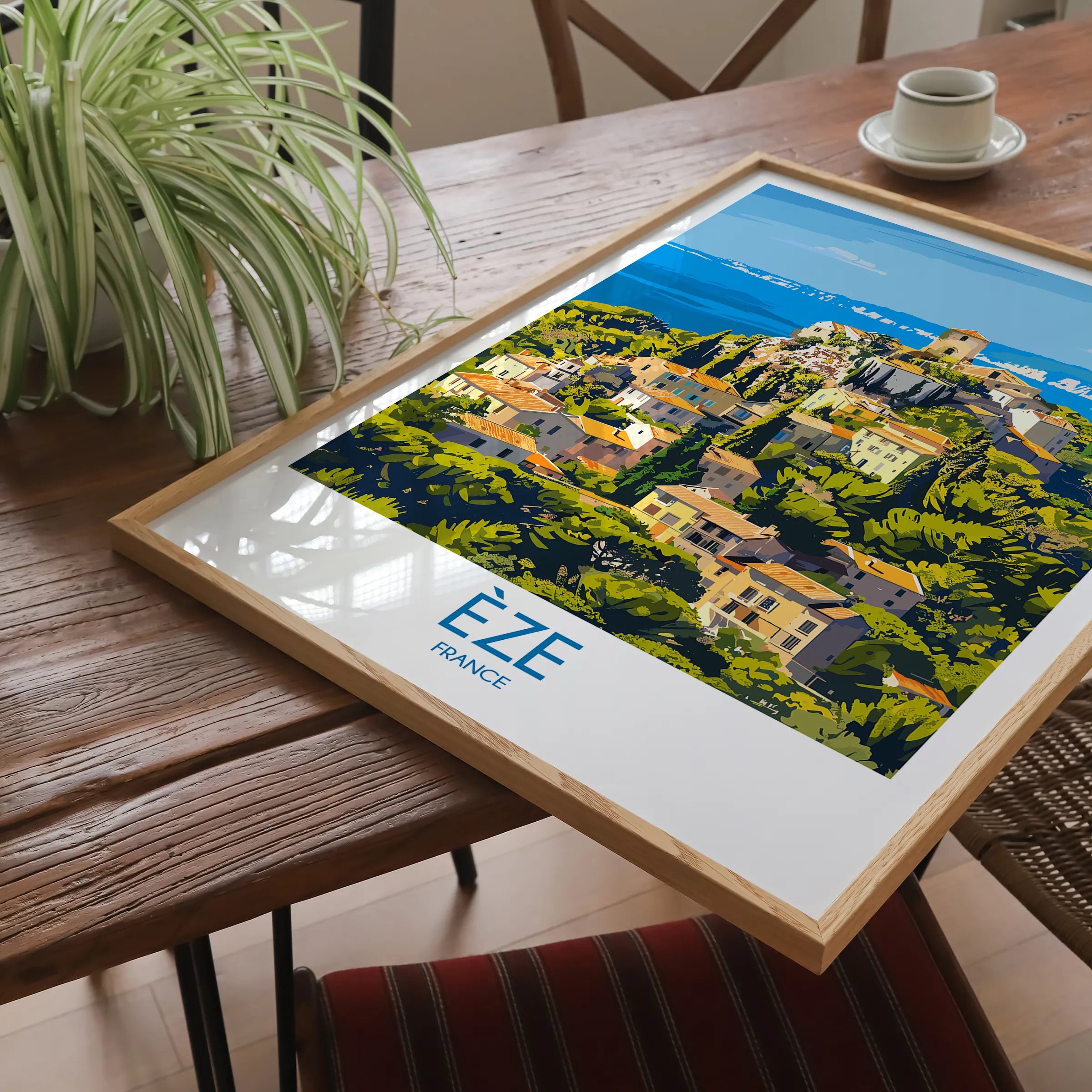 Èze Modern Travel Poster