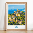 Èze Retro Travel Illustration