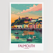 Falmouth Modern Travel Poster