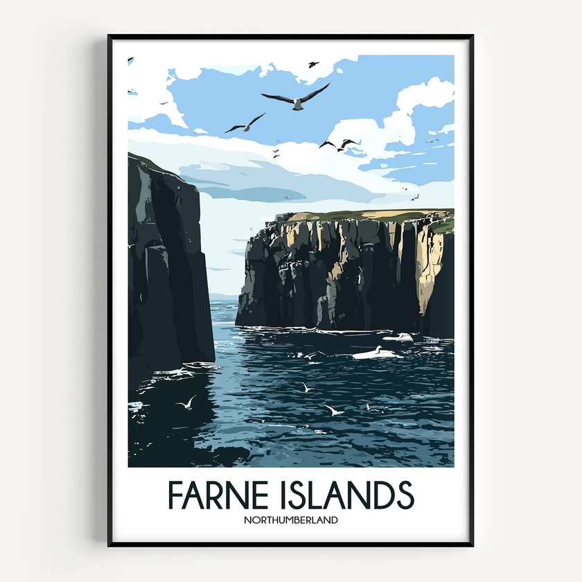 Farne Islands Scenic Landscape Art