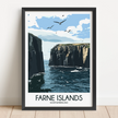 Farne Islands Vintage Style Print