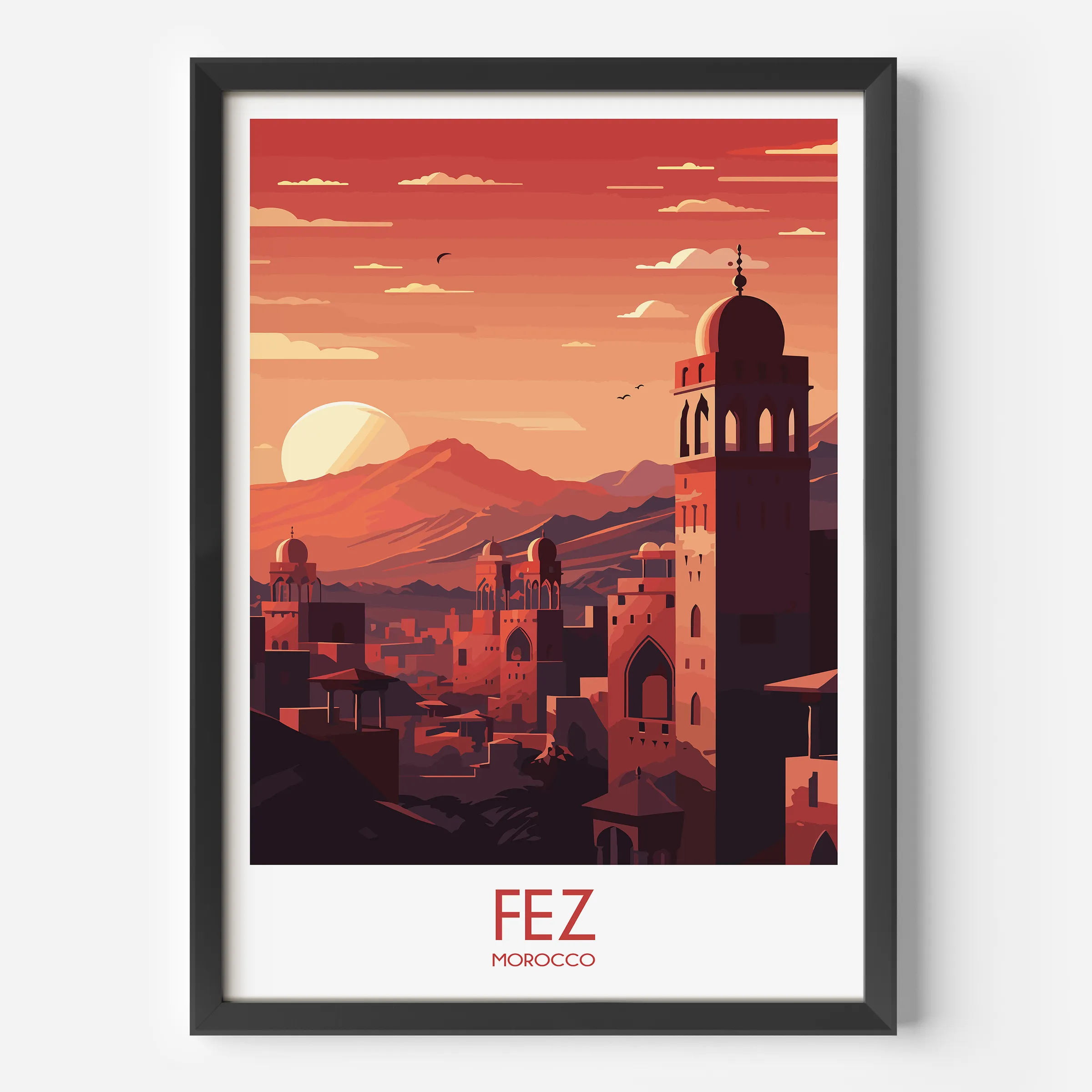 Fez Modern Travel Poster