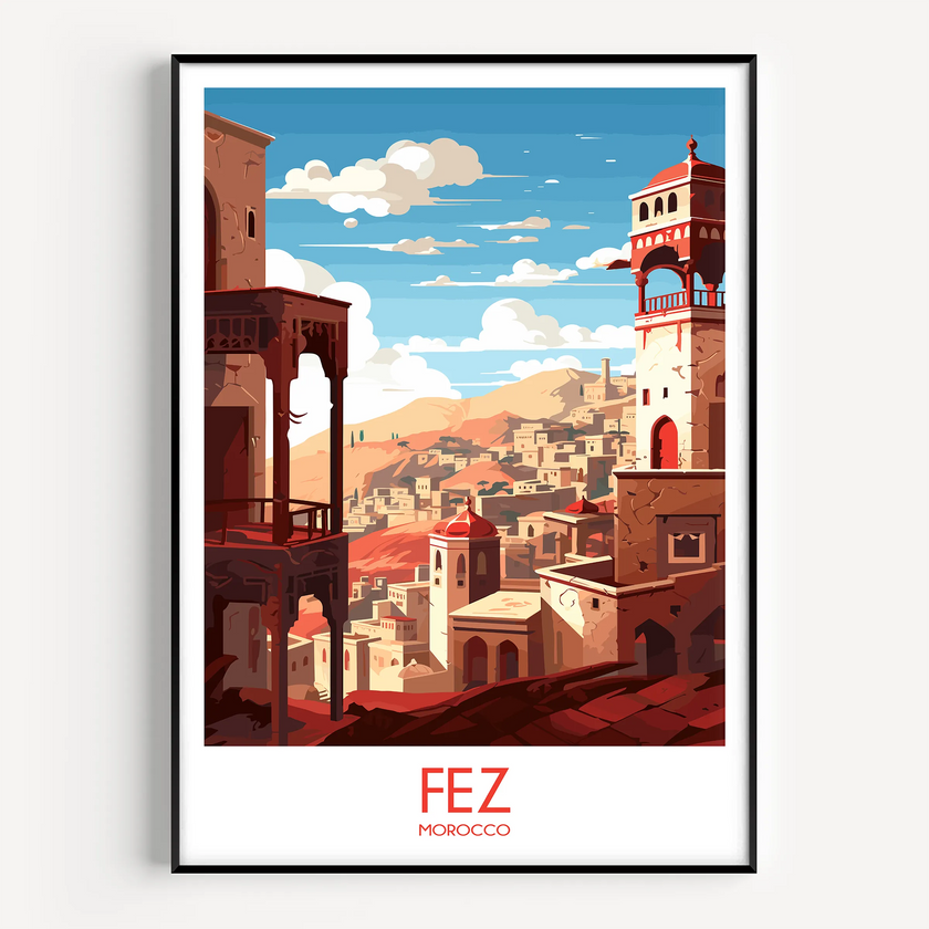 Fez Modern Travel Poster