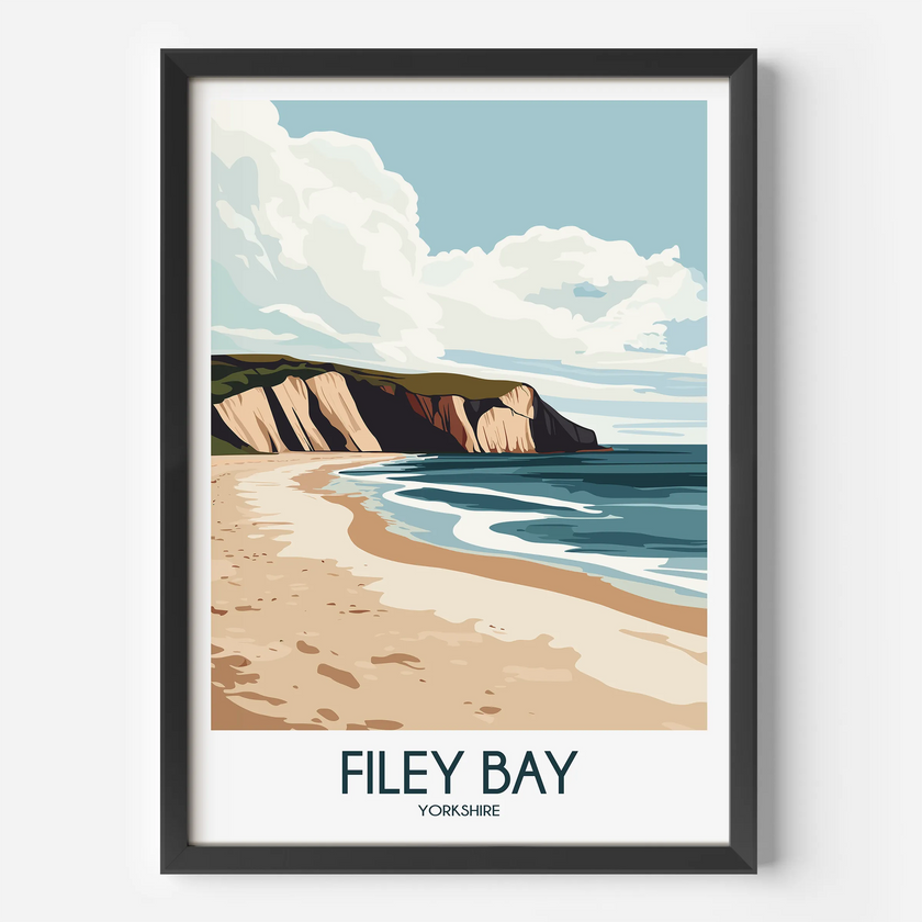 Filey Bay Destination Art Gift
