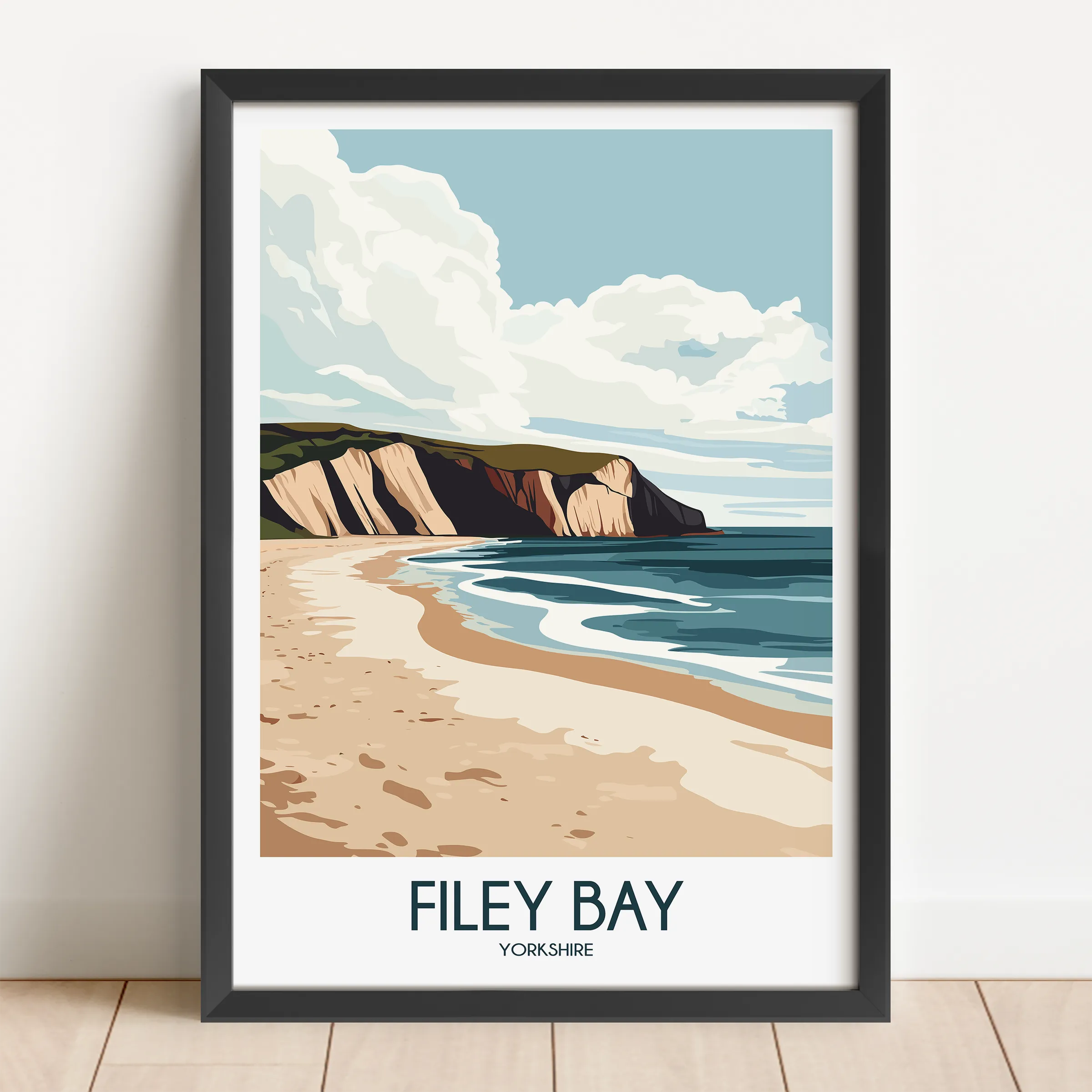 Filey Bay Minimalist Wall Art