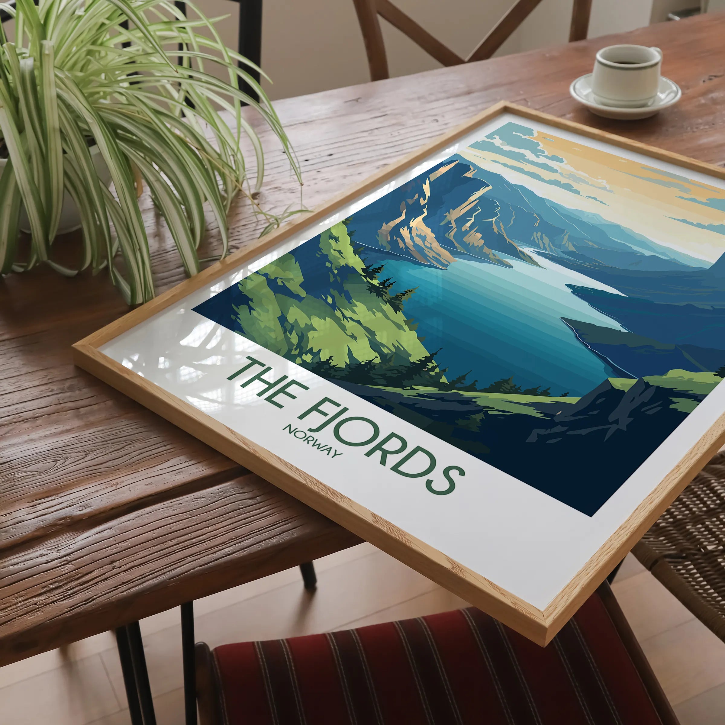 Fjords Modern Travel Poster