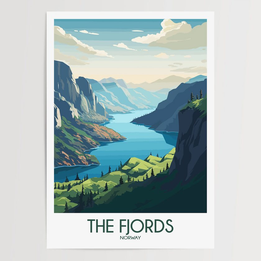 Fjords Scenic Landscape Art