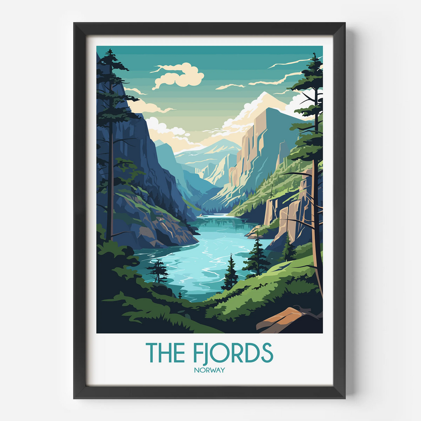 Fjords Scenic Landscape Art