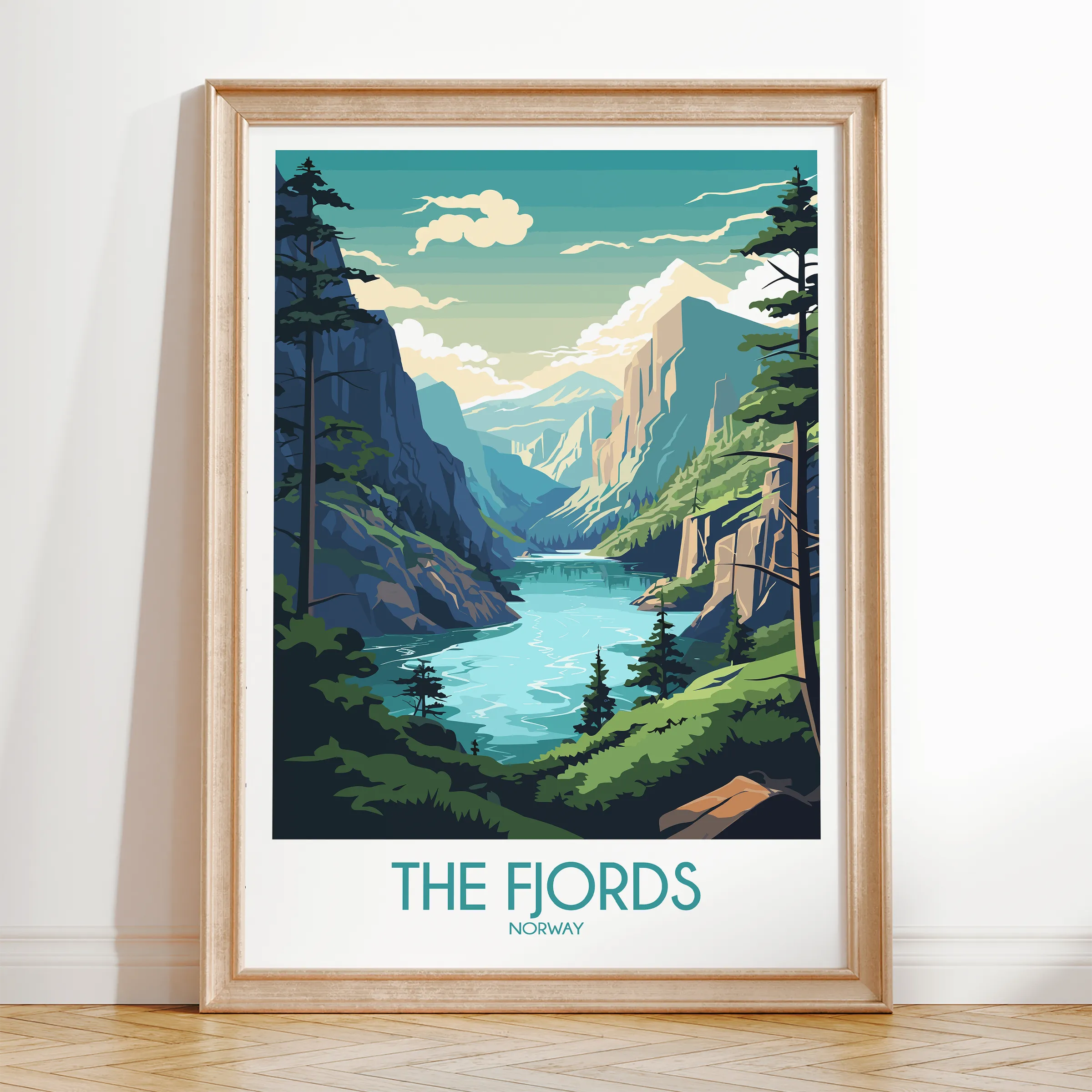 Fjords Souvenir Poster Print
