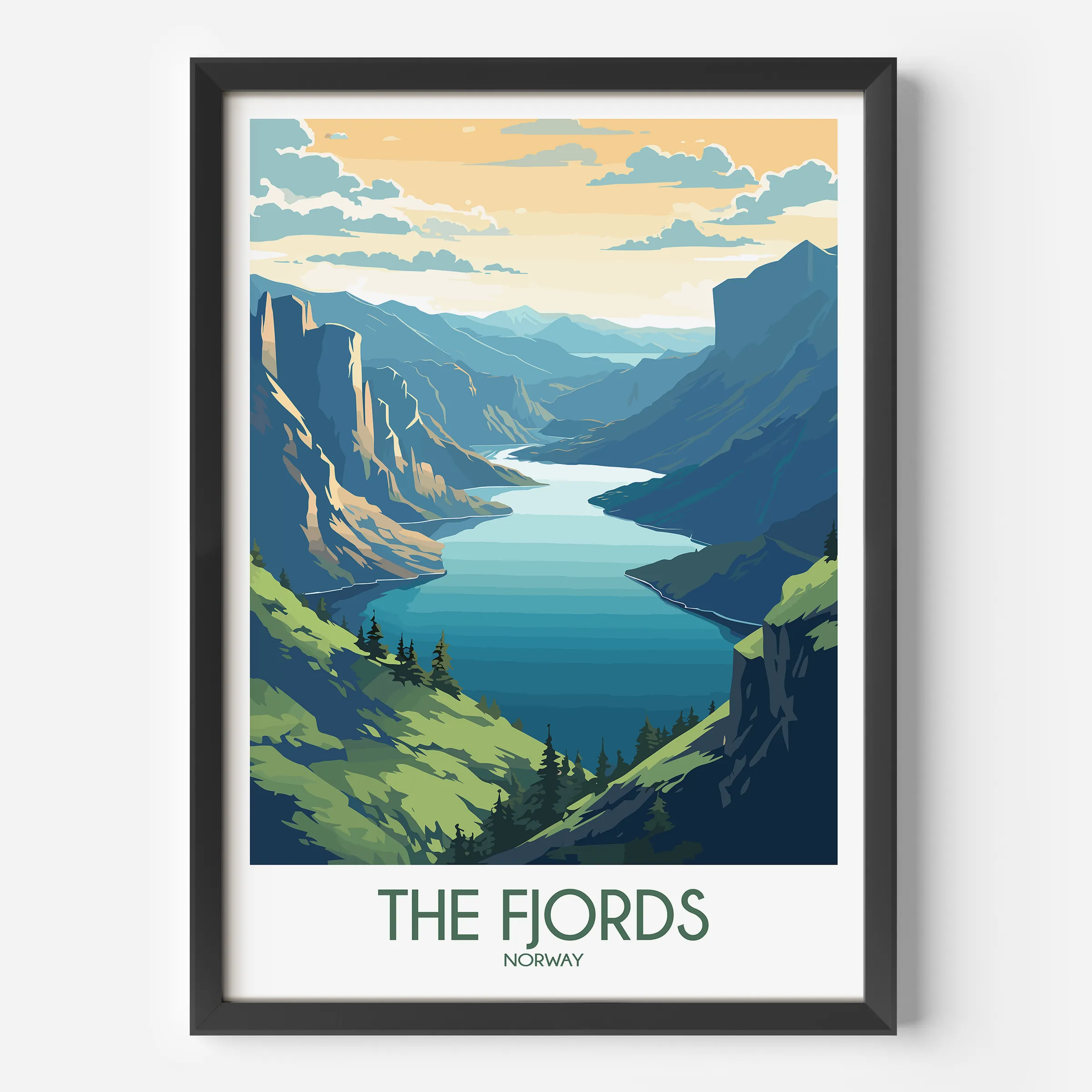 Fjords Souvenir Poster Print