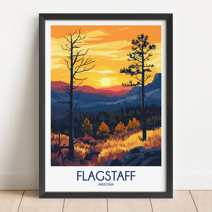 Flagstaff Retro Travel Illustration