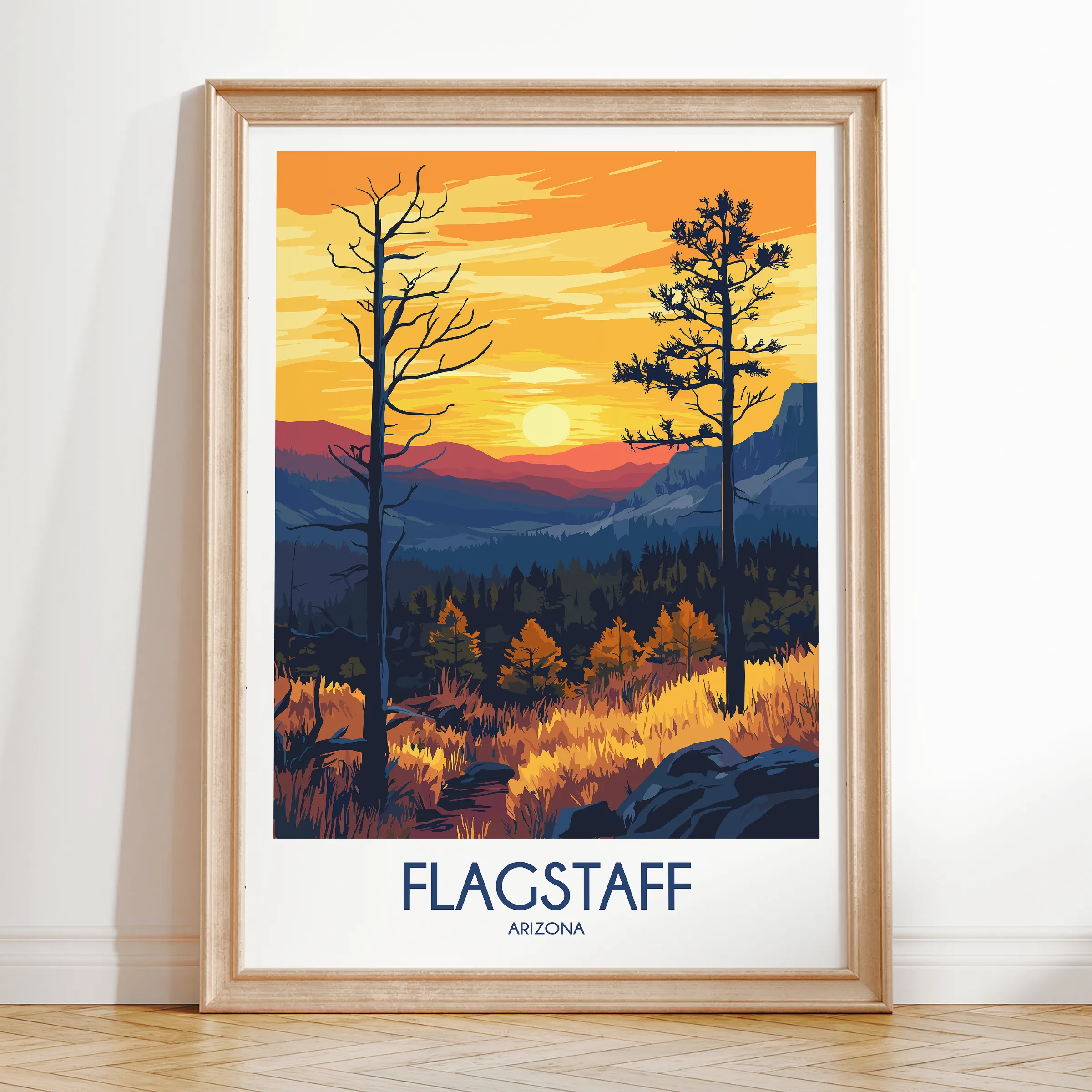 Flagstaff Vintage Style Print