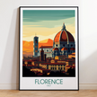 Florence Retro Travel Illustration