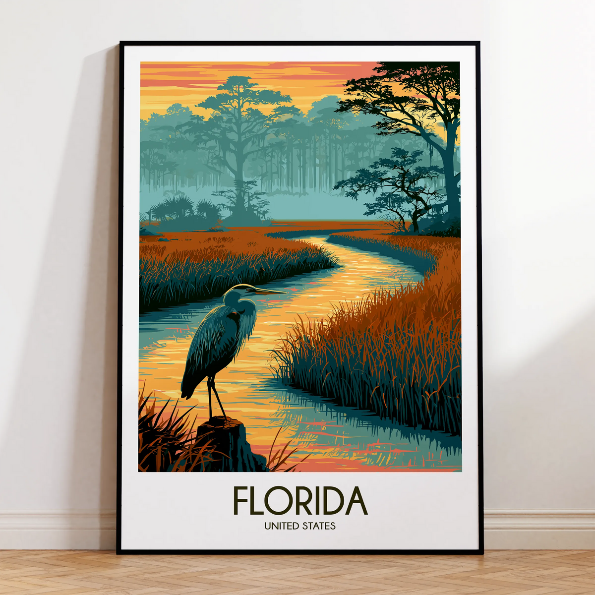 Florida Retro Travel Illustration