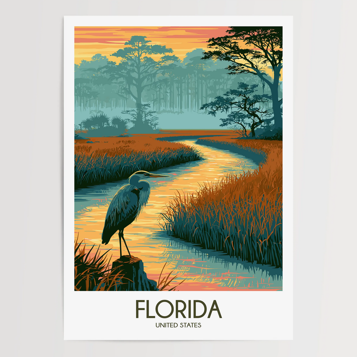 Florida Souvenir Poster Print