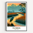 Florida Vintage Style Print