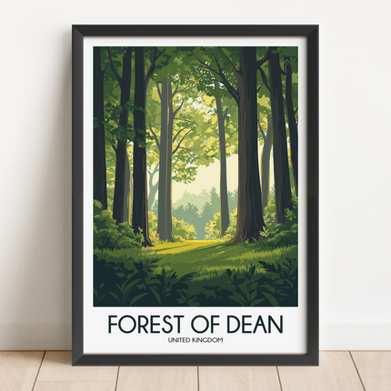 Forest Of Dean Retro Travel Illustration