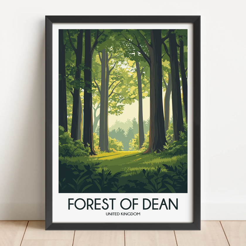 Forest Of Dean Retro Travel Illustration