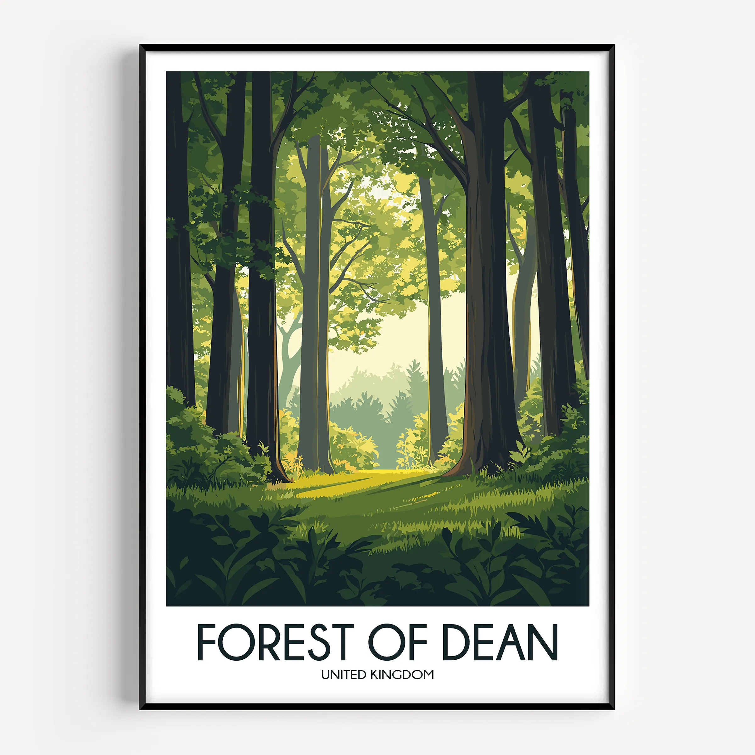 Forest Of Dean Vintage Style Print