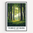 Forest Of Dean Vintage Style Print