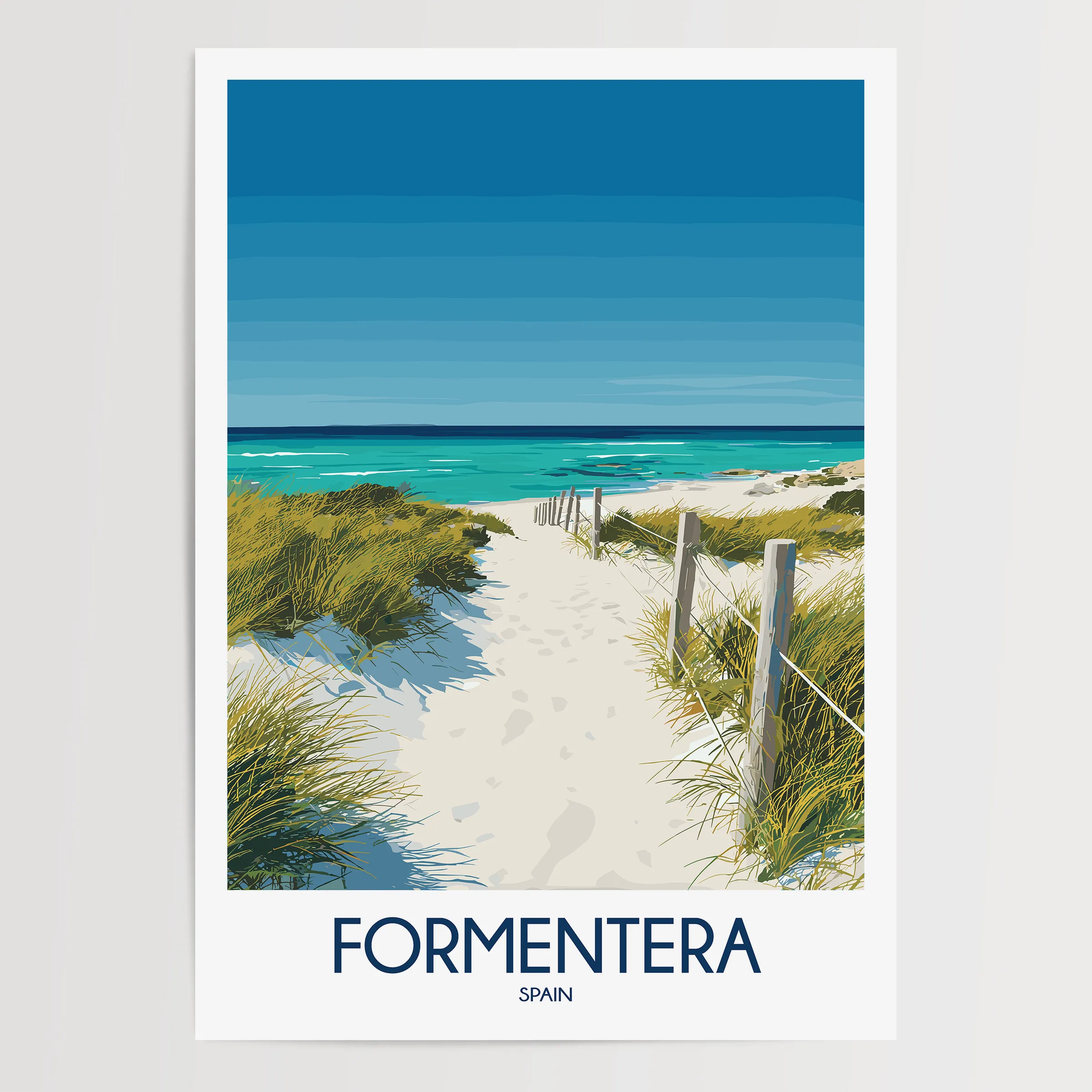 Formentera Vintage Style Print