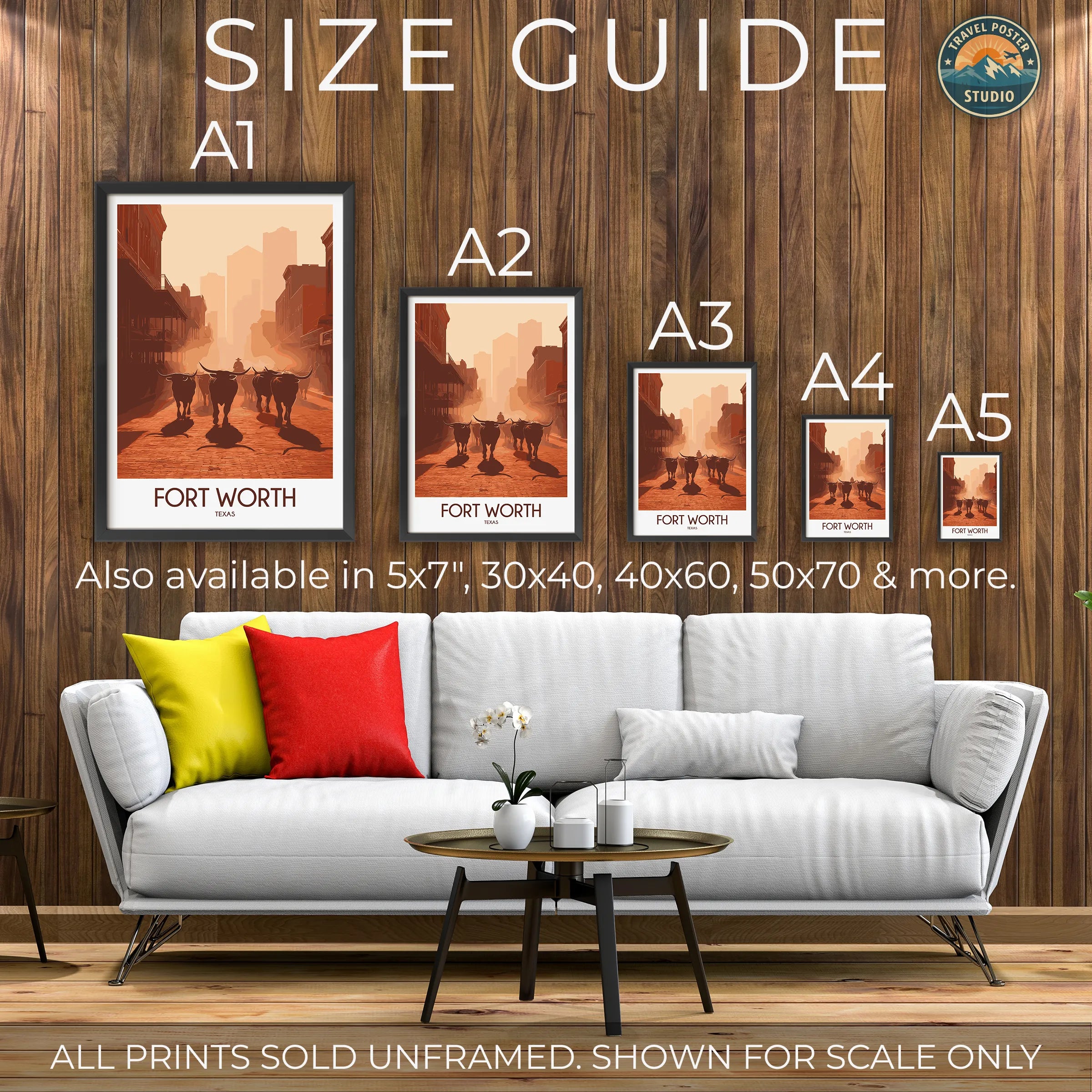 Fort Worth Modern Travel Poster