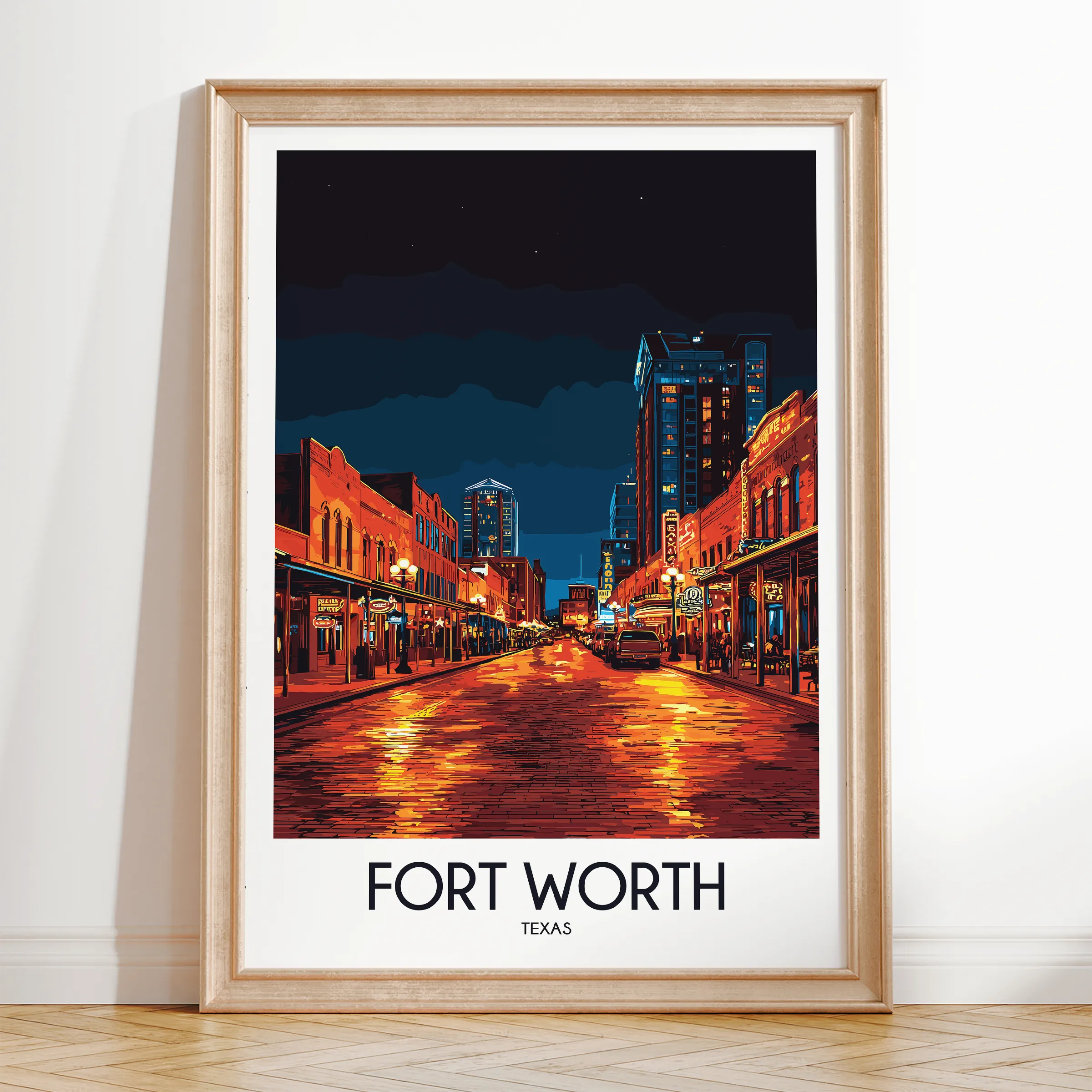 Fort Worth Souvenir Poster Print
