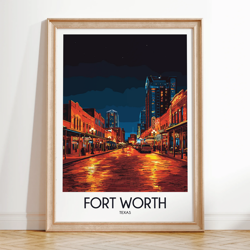 Fort Worth Souvenir Poster Print