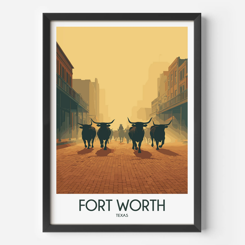 Fort Worth Souvenir Poster Print